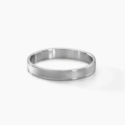 Histoire d'Or Alliance Aelyne Ruban Plat Argent Blanc