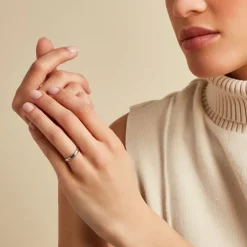 Discount Histoire d'Or Alliance Alexyne Argent Blanc