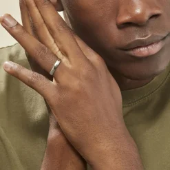 Clearance Histoire d'Or Alliance Aphroditia Demi Jonc Bombe Platine Blanc