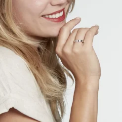 Outlet Histoire d'Or Alliance Beatrice Ruban Plat or blanc