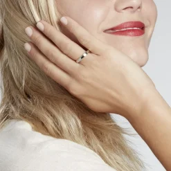 Histoire d'Or Alliance Beatrice Ruban Plat Or Bicolore