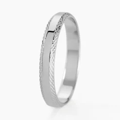 Histoire d'Or Alliance Beritan Demi Jonc Classique Argent Blanc* Bijoux Personnalisés|Bagues