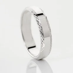 Histoire d'Or Alliance Beritan Demi Jonc Classique Argent Blanc* Bijoux Personnalisés|Bagues