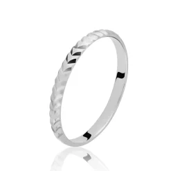 Histoire d'Or Alliance Calista Diamantee Demi Jonc Classique or blanc