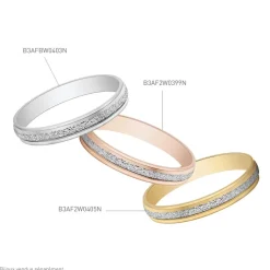 Histoire d'Or Alliance Caroline Sablee Ruban Plat* Bijoux Personnalisés|Bagues