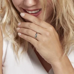 Histoire d'Or Alliance Celestyn Demi Jonc Classique Palladium Blanc* Bijoux Personnalisés|Bagues