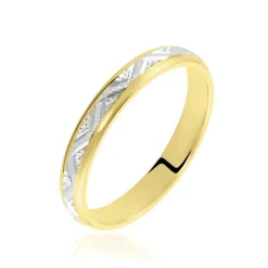 Clearance Histoire d'Or Alliance Cesarius Ruban Plat Or Bicolore