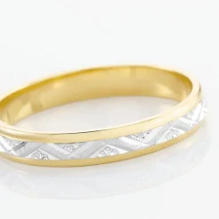 Clearance Histoire d'Or Alliance Cesarius Ruban Plat Or Bicolore
