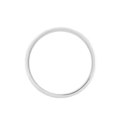 New Histoire d'Or Alliance Cheryn Ruban Plat Argent Blanc