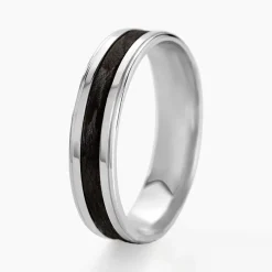 Sale Histoire d'Or Alliance Dorianne Ruban Plat Argent Blanc