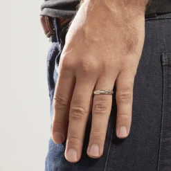 Histoire d'Or Alliance Effet Mat Ruban Plat Or Bicolore* Bijoux Personnalisés|Bagues