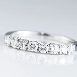 Clearance Histoire d'Or Alliance Eloisa Or Blanc Diamant Synthetique