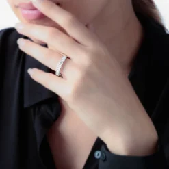 Clearance Histoire d'Or Alliance Eloise or blanc diamant