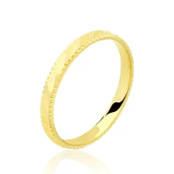 Histoire d'Or Alliance Facetee Demi Jonc Classique Or Jaune* Bijoux Personnalisés|Bagues