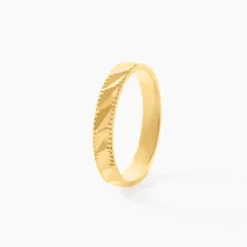 Histoire d'Or Alliance Facetee Ruban Plat Or Jaune* Bijoux Personnalisés|Bagues