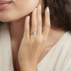 Histoire d'Or Alliance Fantaisie Diamantee Ruban Plat* Bijoux Personnalisés|Bagues