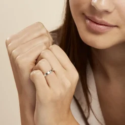 Histoire d'Or Alliance Gaia Ruban Or Blanc* Bijoux Personnalisés|Bagues