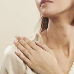 Discount Histoire d'Or Alliance Grain De Folie Diamantee Ruban Plat Or Bicolore