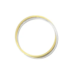 Hot Histoire d'Or Alliance Hermana Ruban Plat Or Bicolore