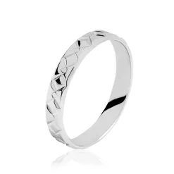 Online Histoire d'Or Alliance Herveva Ruban Plat Or Blanc