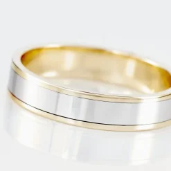 Histoire d'Or Alliance Hevan Ruban Or Bicolore* Bijoux Personnalisés|Bagues