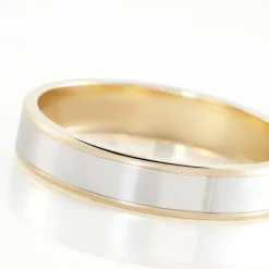 Histoire d'Or Alliance Hevan Ruban Or Bicolore* Bijoux Personnalisés|Bagues