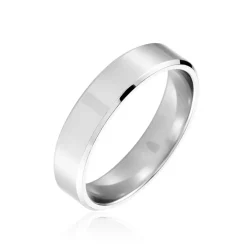 Histoire d'Or Alliance Hild Ruban Biseaute Palladium Blanc* Bijoux Personnalisés|Bagues