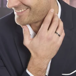 Histoire d'Or Alliance Ikhlas Ruban Plat Argent Blanc* Bijoux Personnalisés|Bagues