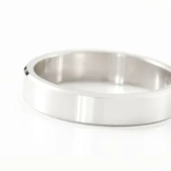 Clearance Histoire d'Or Alliance Inayah Ruban Plat Argent Blanc