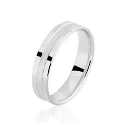 Histoire d'Or Alliance Isidro Ruban Sable Or Blanc* Bijoux Personnalisés|Bagues