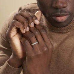 Histoire d'Or Alliance Isidro Ruban Sable Or Blanc* Bijoux Personnalisés|Bagues