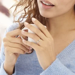 Histoire d'Or Alliance Julie Ruban Classique Or Blanc* Bijoux Personnalisés|Bagues