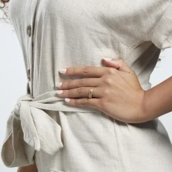 Best Histoire d'Or Alliance June 2 Rangs Diamantee Ruban Plat or jaune