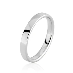 New Histoire d'Or Alliance Junius Ruban Confort Or Blanc