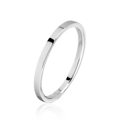 Histoire d'Or Alliance Junius Ruban Confort Or Blanc* Bijoux Personnalisés|Bagues