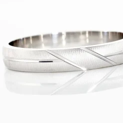 Histoire d'Or Alliance Lauria Ruban Plat Argent Blanc* Bijoux Personnalisés|Bagues