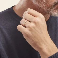 Histoire d'Or Alliance Manig Ruban Plat Or Bicolore* Bijoux Personnalisés|Bagues