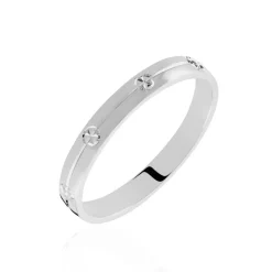 Histoire d'Or Alliance Markel Ruban Plat Or Blanc* Bijoux Personnalisés|Bagues