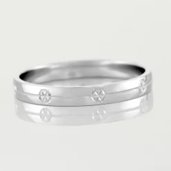 Histoire d'Or Alliance Markel Ruban Plat Or Blanc* Bijoux Personnalisés|Bagues