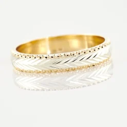 Histoire d'Or Alliance Marzelle Ruban Plat Or Bicolore* Bijoux Personnalisés|Bagues