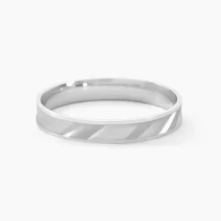 Sale Histoire d'Or Alliance Matheo Ruban Plat Or Blanc