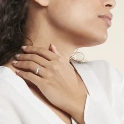 Sale Histoire d'Or Alliance Matheo Ruban Plat Or Blanc