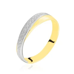 Histoire d'Or Alliance Maylisse Ruban Plat Or Bicolore* Bijoux Personnalisés|Bagues