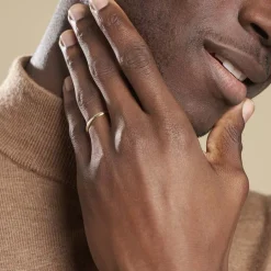 Clearance Histoire d'Or Alliance Meredithe Demi Jonc Classique Or Jaune