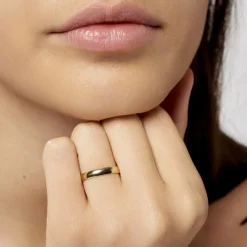 Histoire d'Or Alliance Meredithe Demi Jonc Classique Or Jaune* Bijoux Personnalisés|Bagues