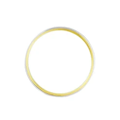 Clearance Histoire d'Or Alliance Miroir Ruban Plat Or Bicolore