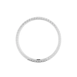 Histoire d'Or Alliance Multi Facettes Diamantee Ruban Plat or blanc