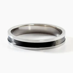 Histoire d'Or Alliance Navid Palladium Blanc Et Carbone* Bijoux Personnalisés|Bagues