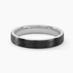 Histoire d'Or Alliance Nayhan Ruban Plat Titane Blanc* Bijoux Personnalisés|Bagues