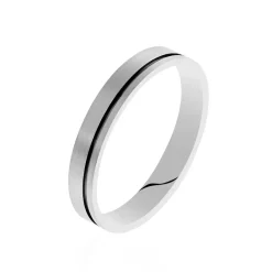 Histoire d'Or Alliance Paddy Ruban Plat Palladium Bicolore* Bijoux Personnalisés|Bagues